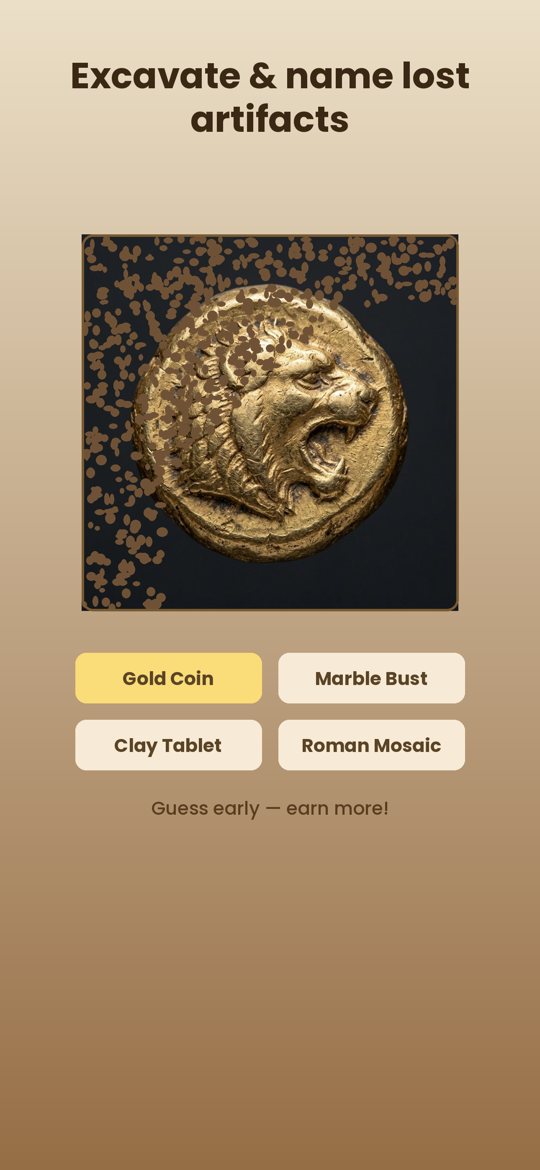 Excavate artifacts